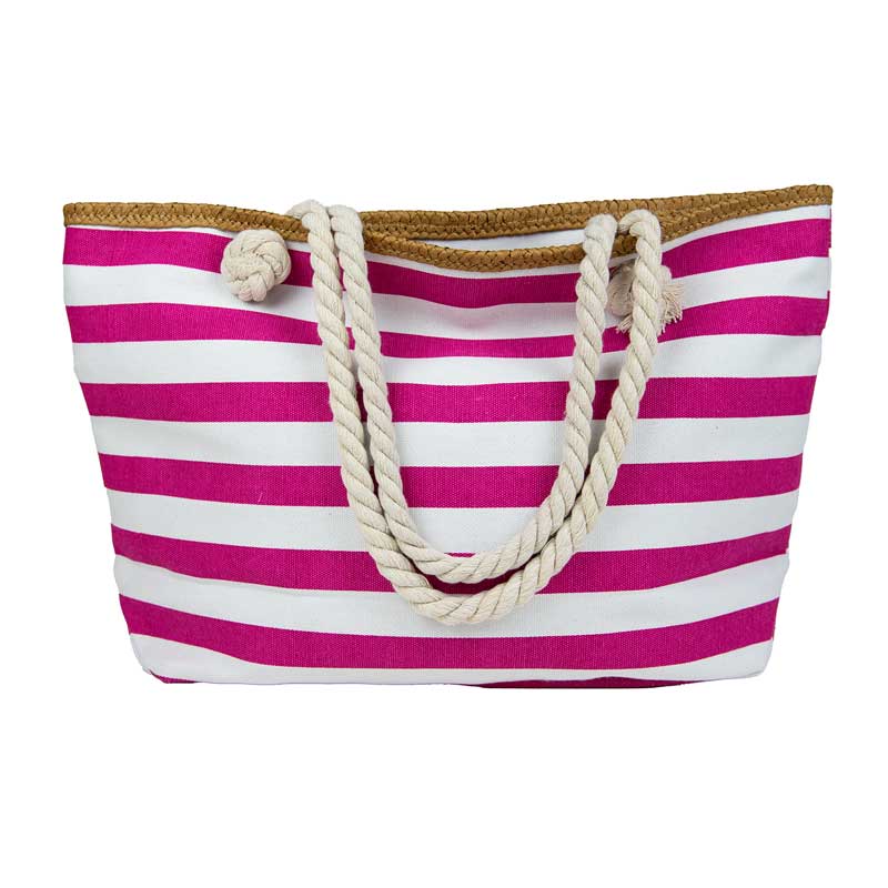 Strandtasche / Badetasche aus Segeltuch rosa